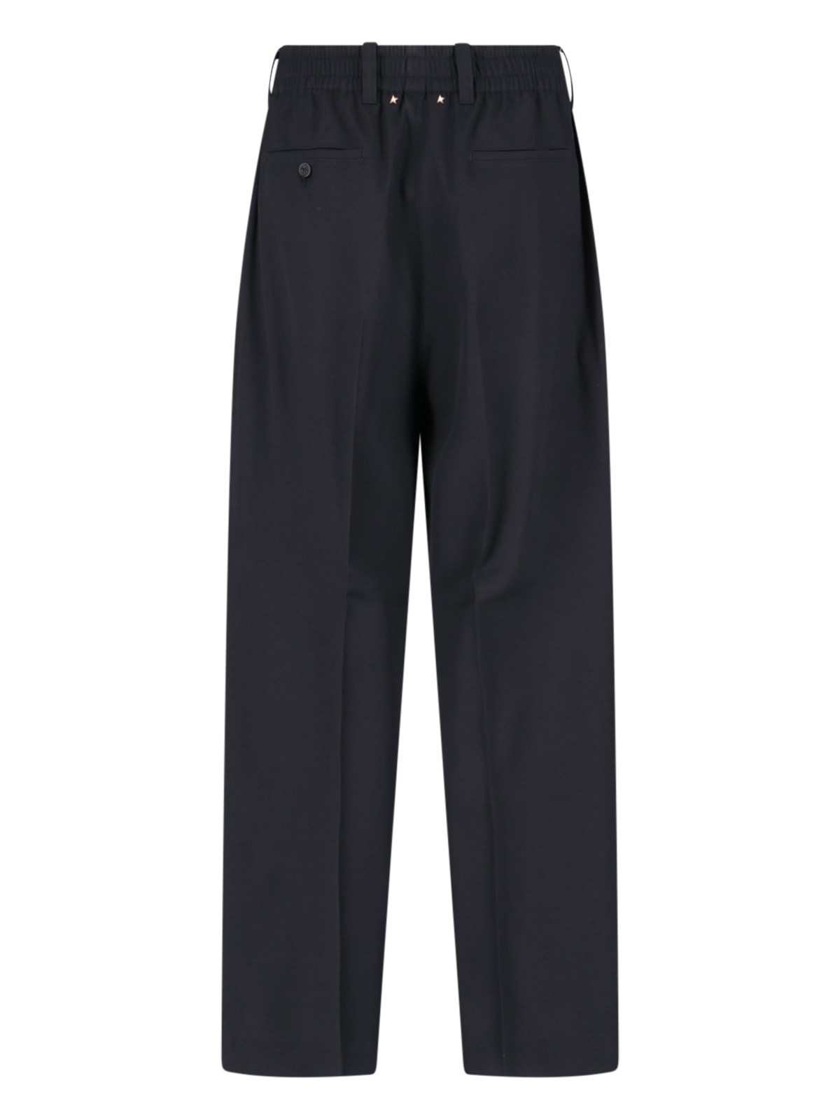 Golden Goose Tailored Black Trousers With Pleated Front In Black