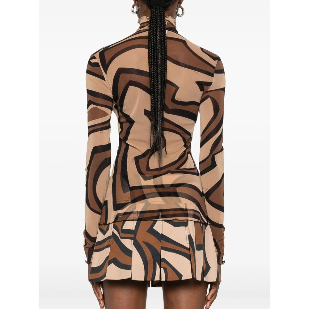 Pucci Printed Midi Dress In Multi
