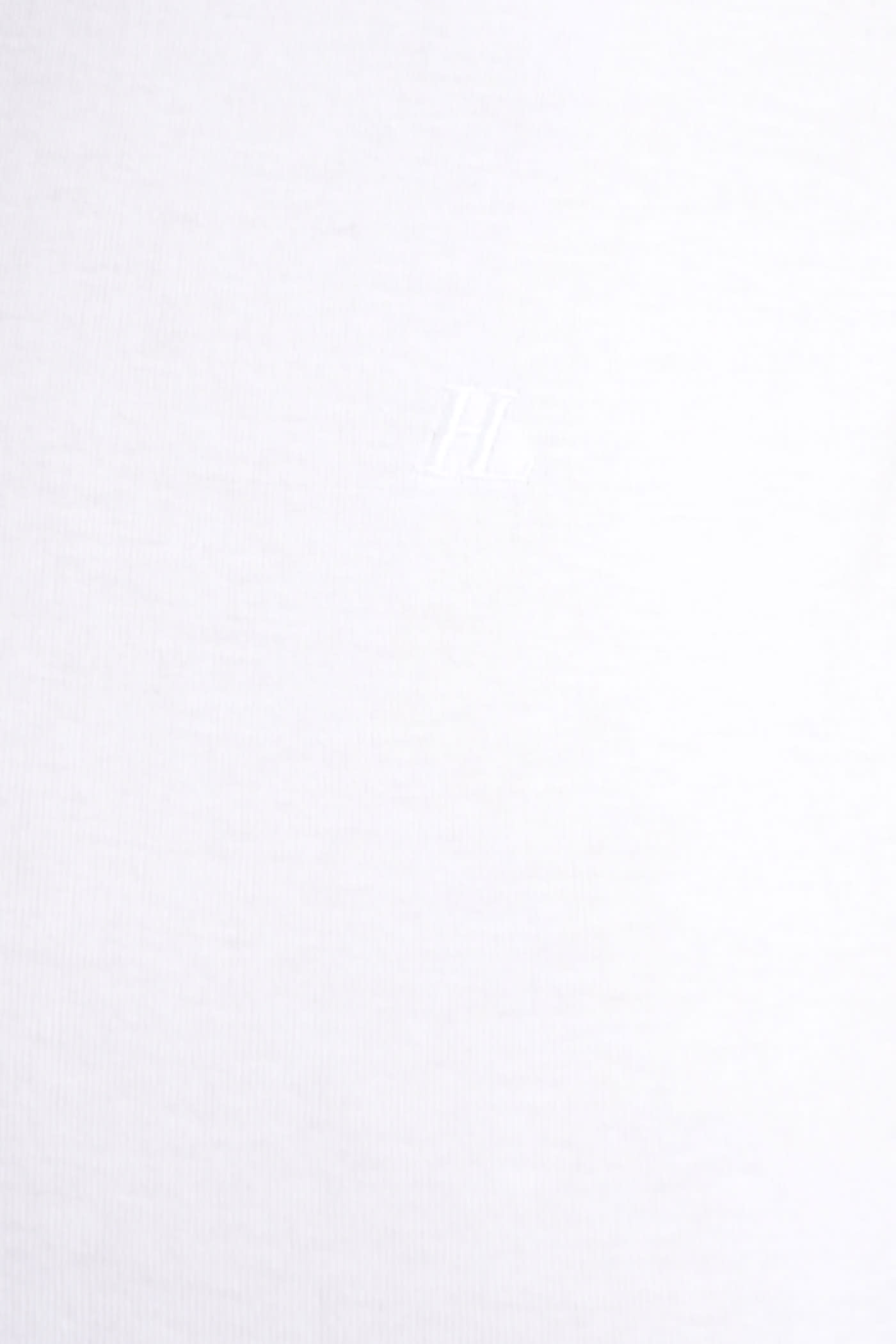 Helmut Lang "slashed Shrunken" T-shirt In White