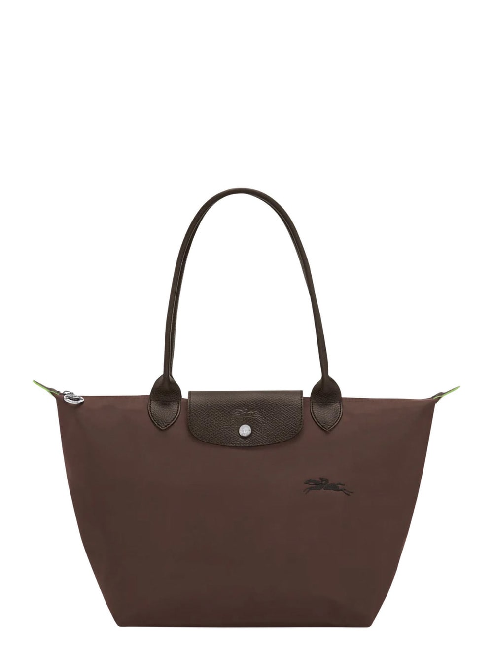 Longchamp M Le Pliage Original Brown Tote Bag With Embossed Logo In Canvas Woman