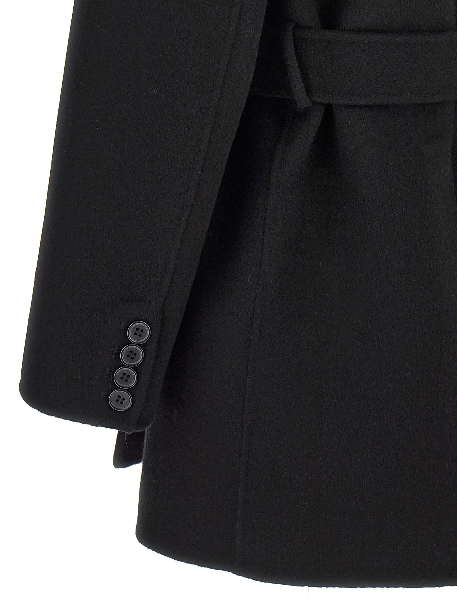 Shop P.a.r.o.s.h Leak24 Coat In Black