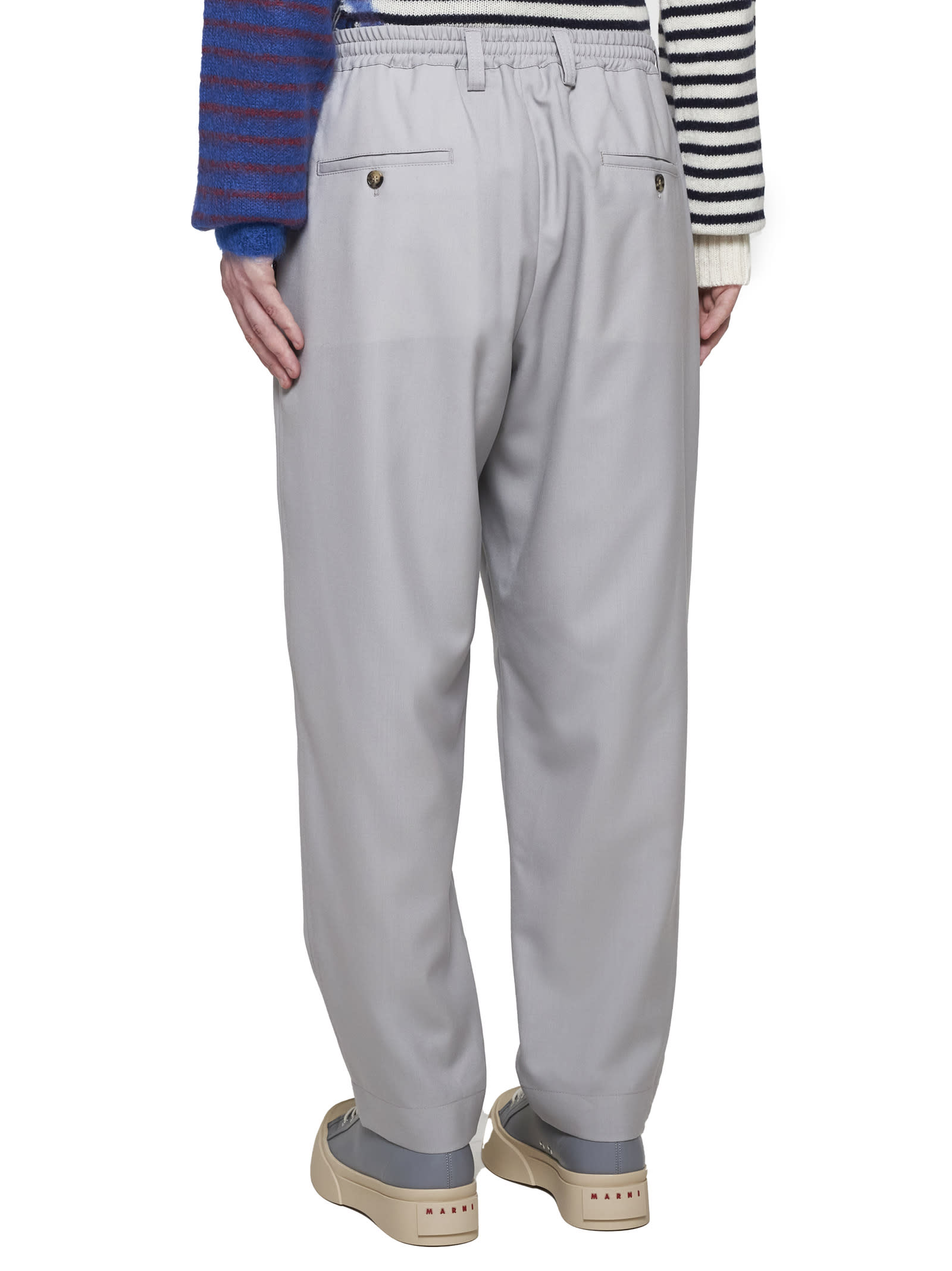 Shop Marni Pants In Grigio