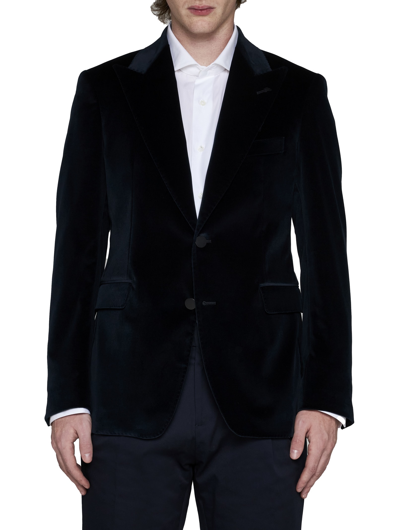 Shop Tagliatore Blazer In Blu