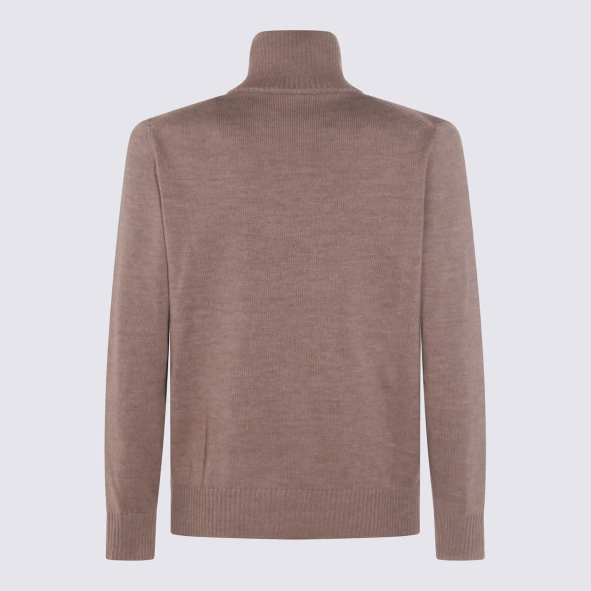 Altea Brown Wool Knitwear In Animal Print