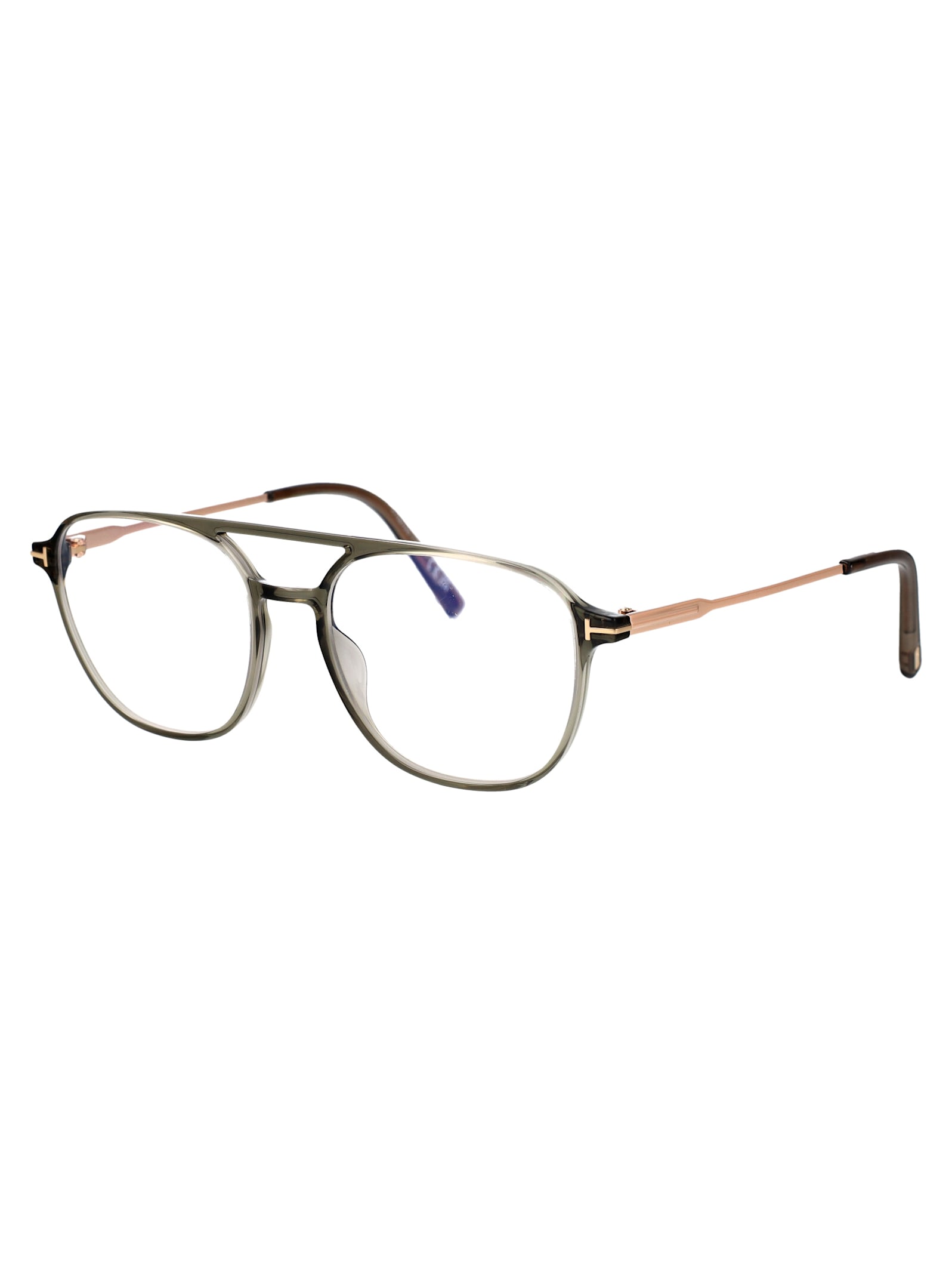 Tom Ford Ft5874-b Glasses In 093 Verde Chiaro Luc