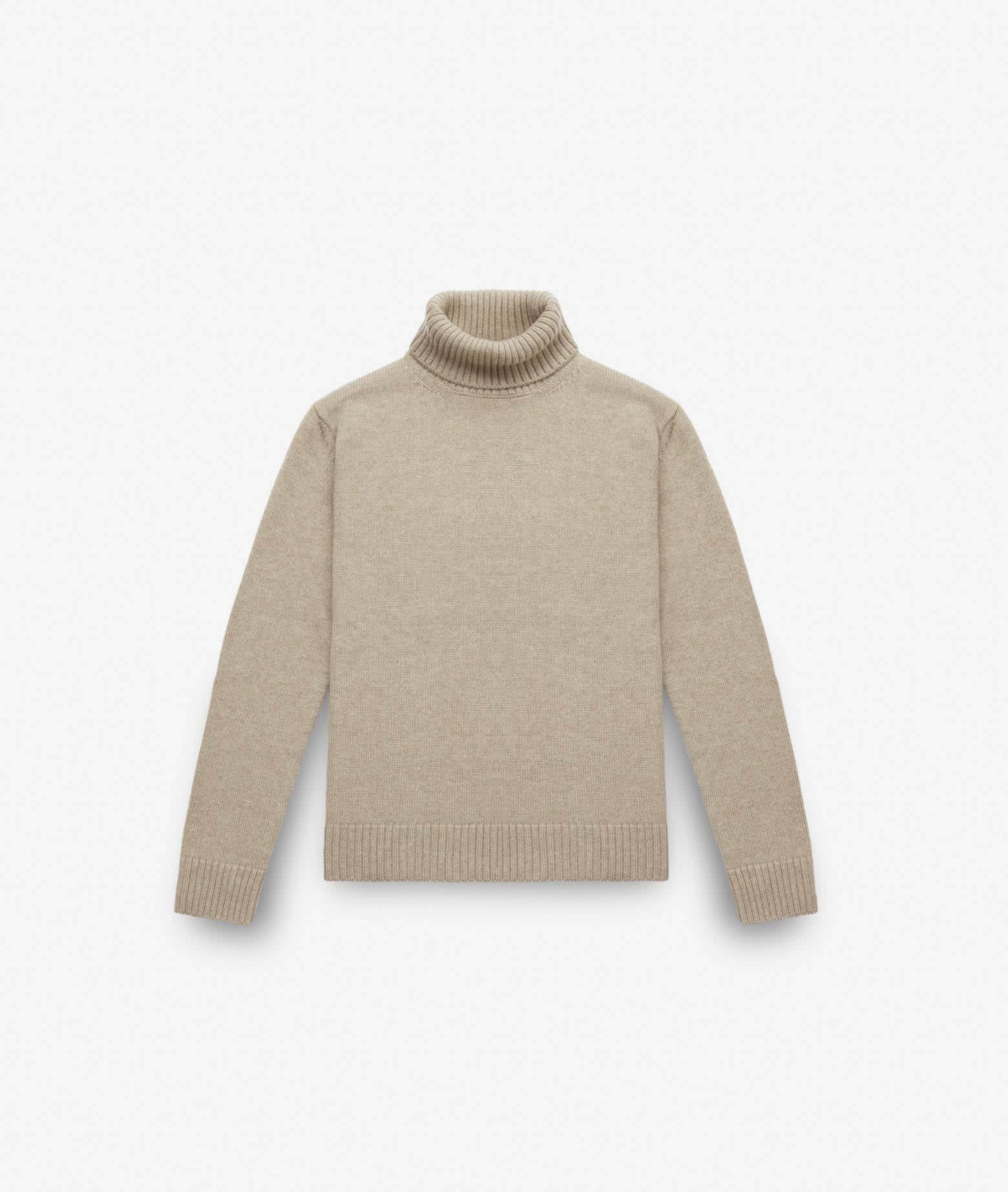 Shop Larusmiani Turtleneck Sweater Diablerets Sweater In Beige