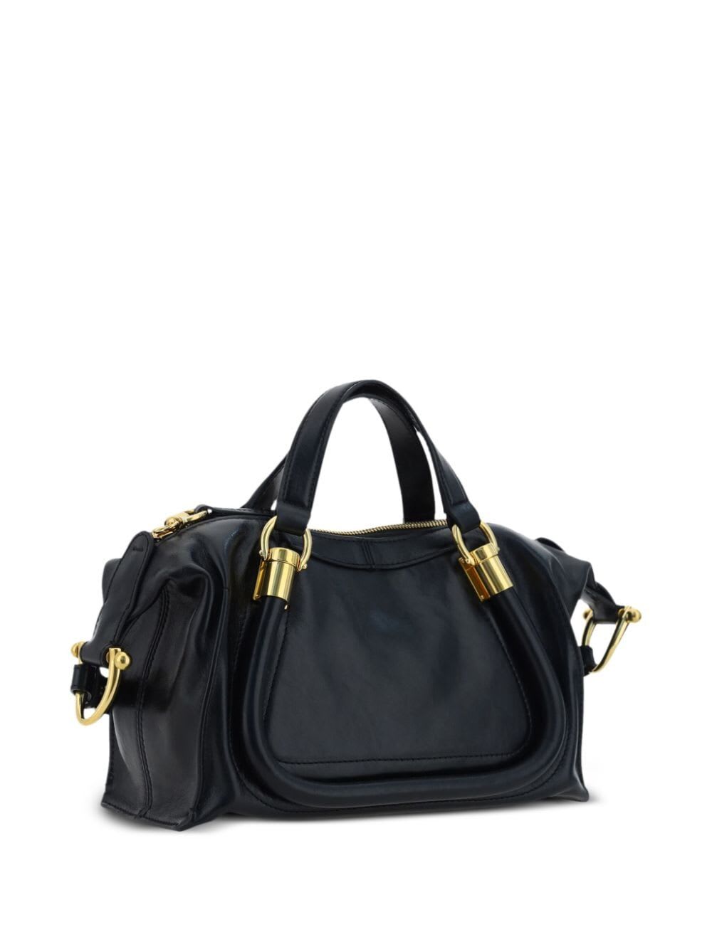 Shop Chloé Paraty 24 Shoulder Bag In Black