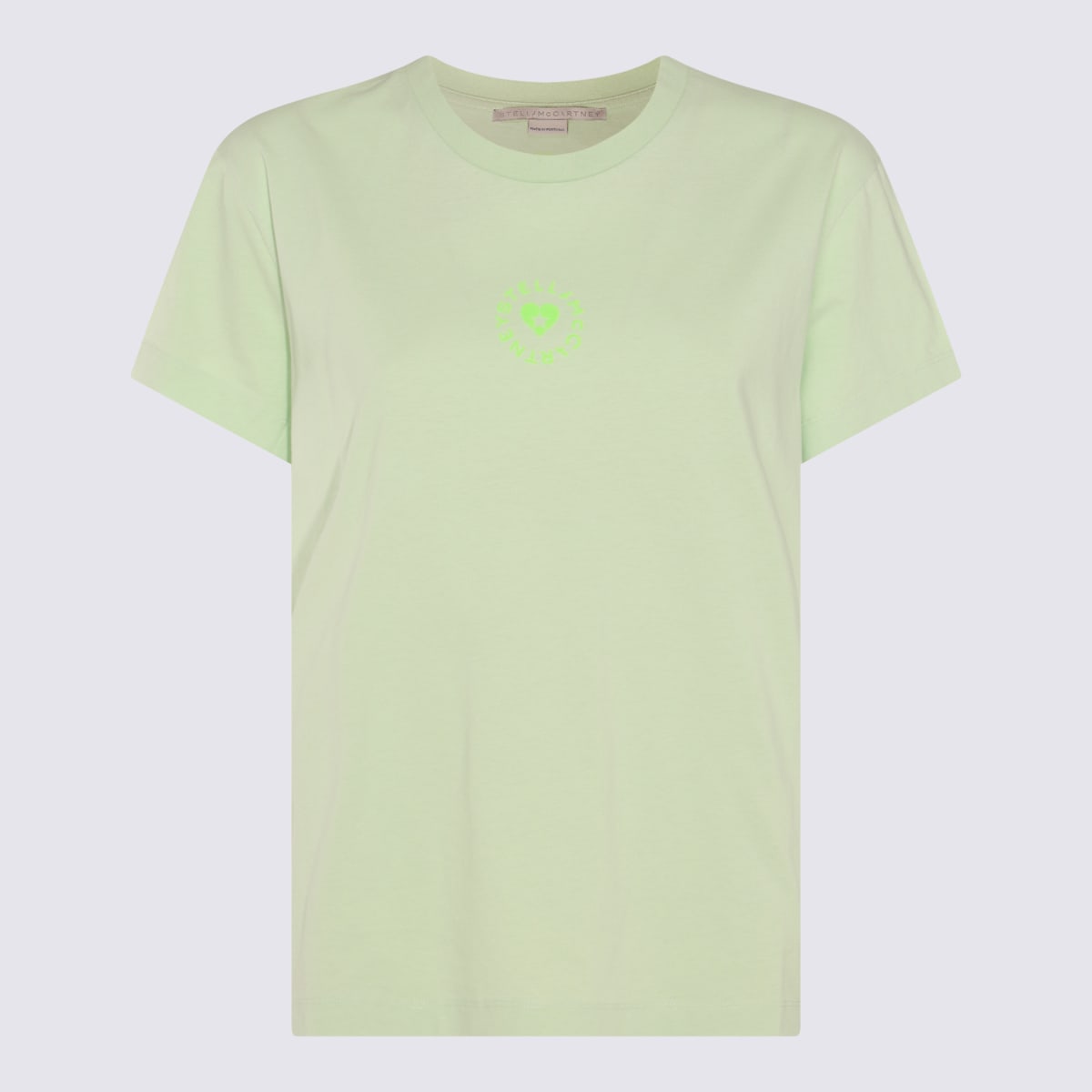 Shop Stella Mccartney Mint Cotton T-shirt In Green