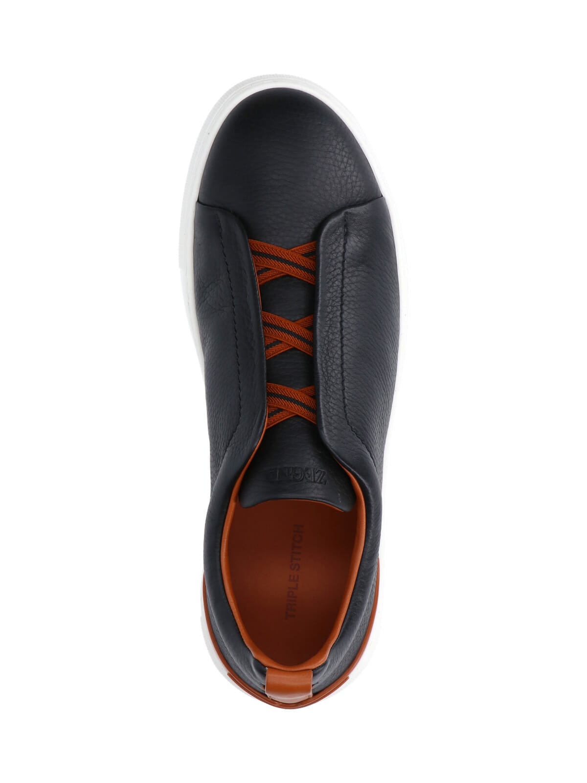 Zegna Sole Contrast Sneakers Pull Tab In Black