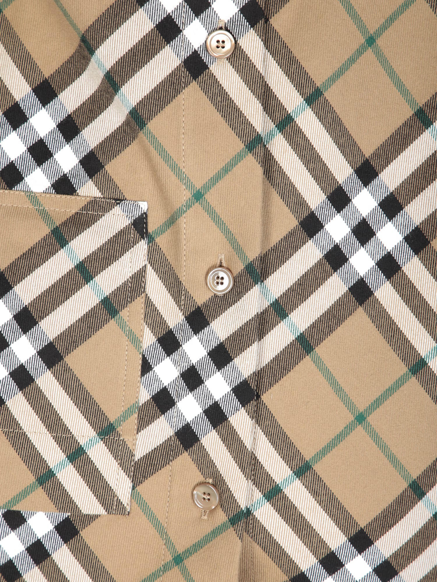 Shop Burberry Check Brown Shirt