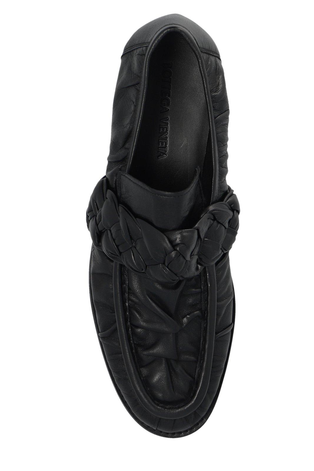 Shop Bottega Veneta Astaire Slip-on Loafers In Black