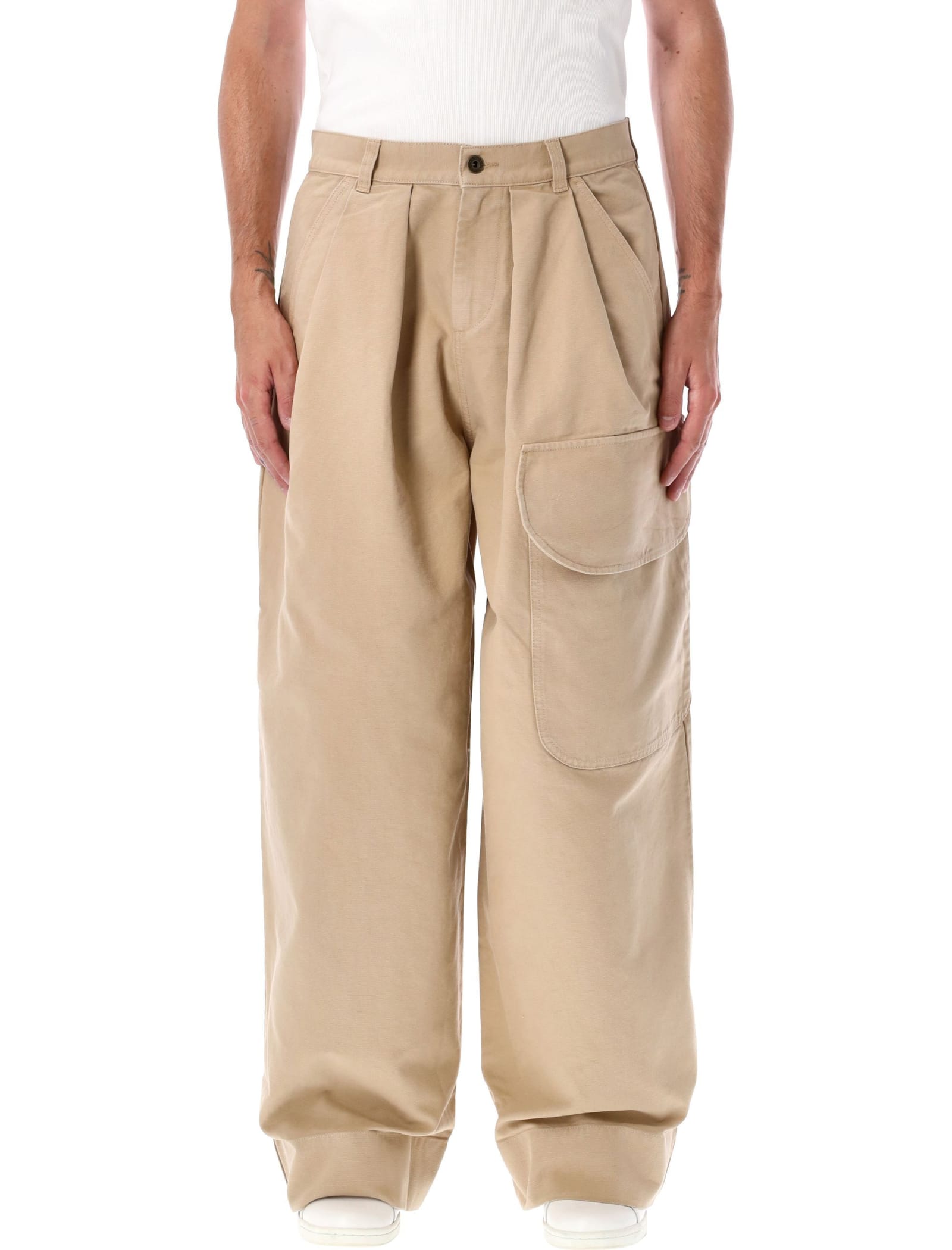 Jw Anderson Relaxed Cargo Trousers In Gray