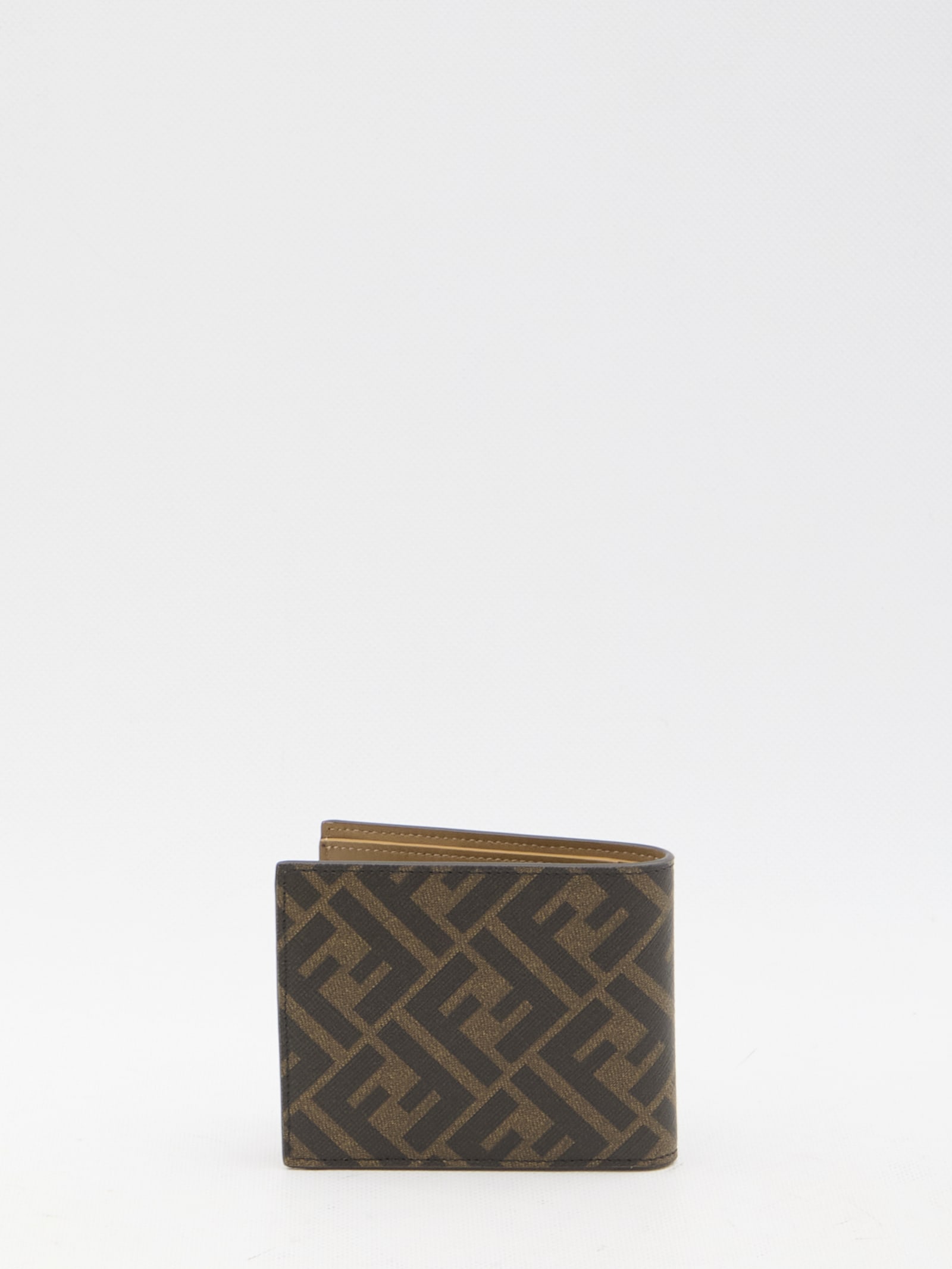 Shop Fendi Diagonal Wallet In Brown