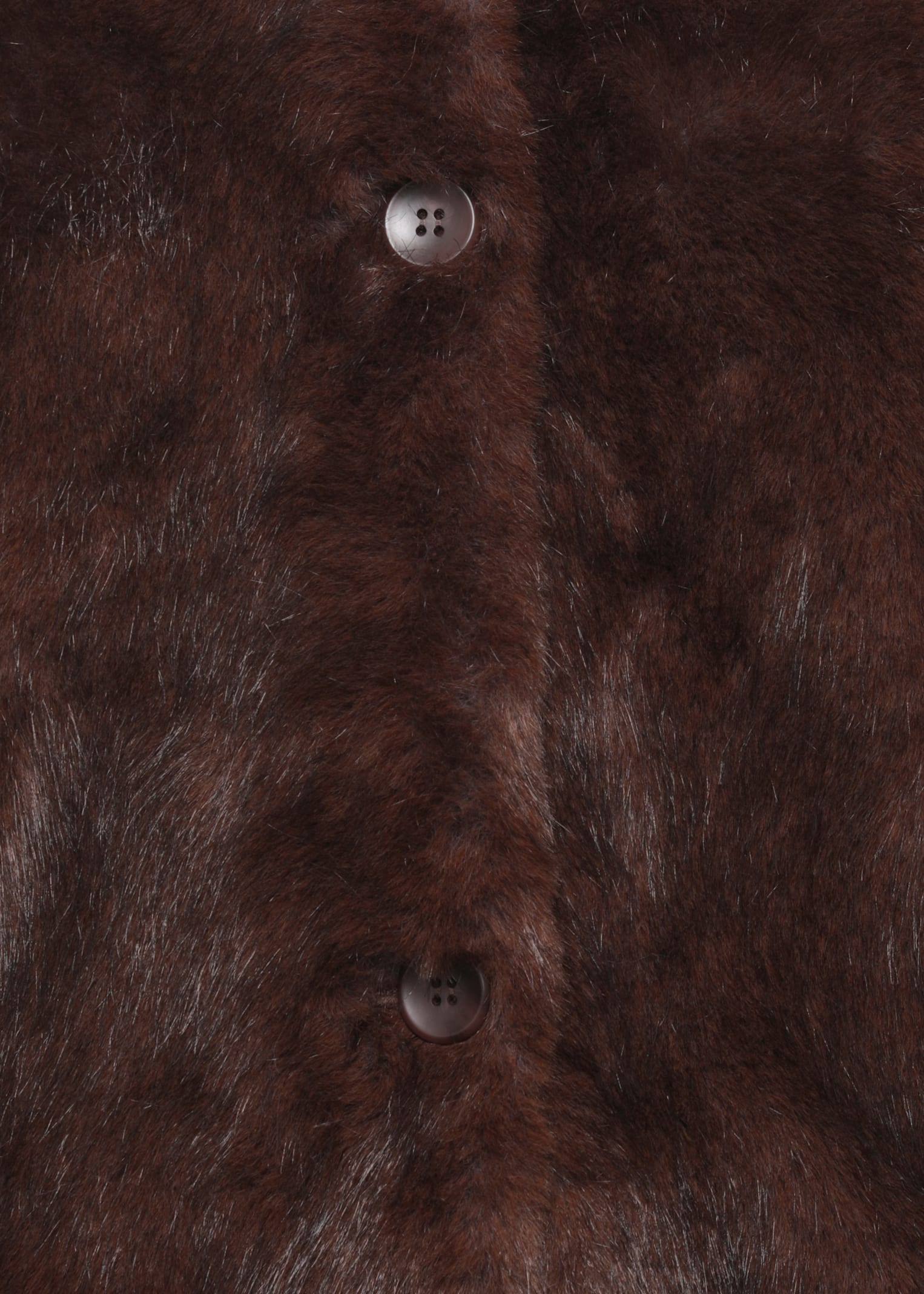 Valentini 1972 Synthetic Fur Coat In Brown