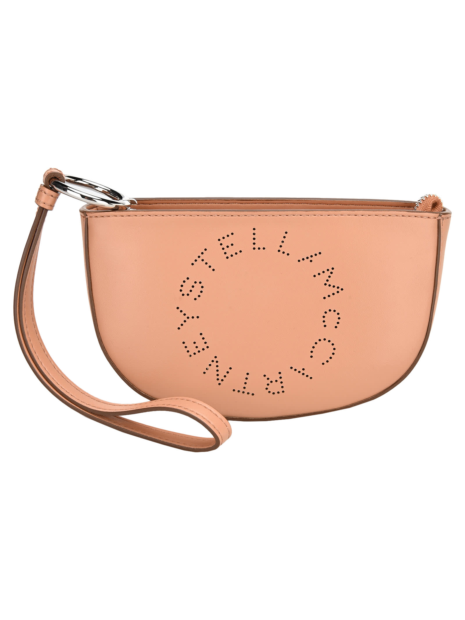 Click to view more detailed imagery on our partner's website Stella Mccartney Logo Marlee Clutch Bag In Camel