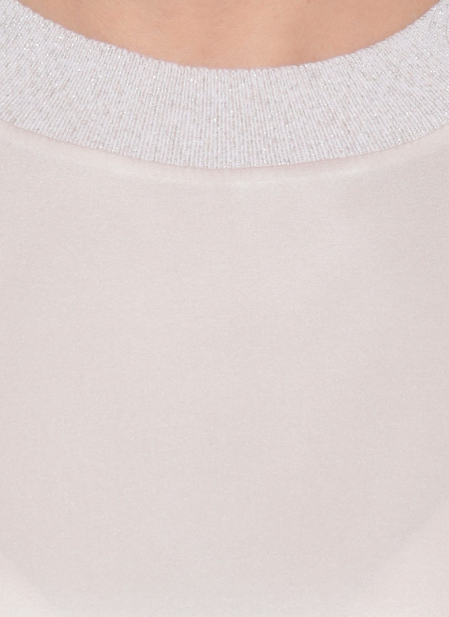 Peserico Round-neck Silk Blouse In White