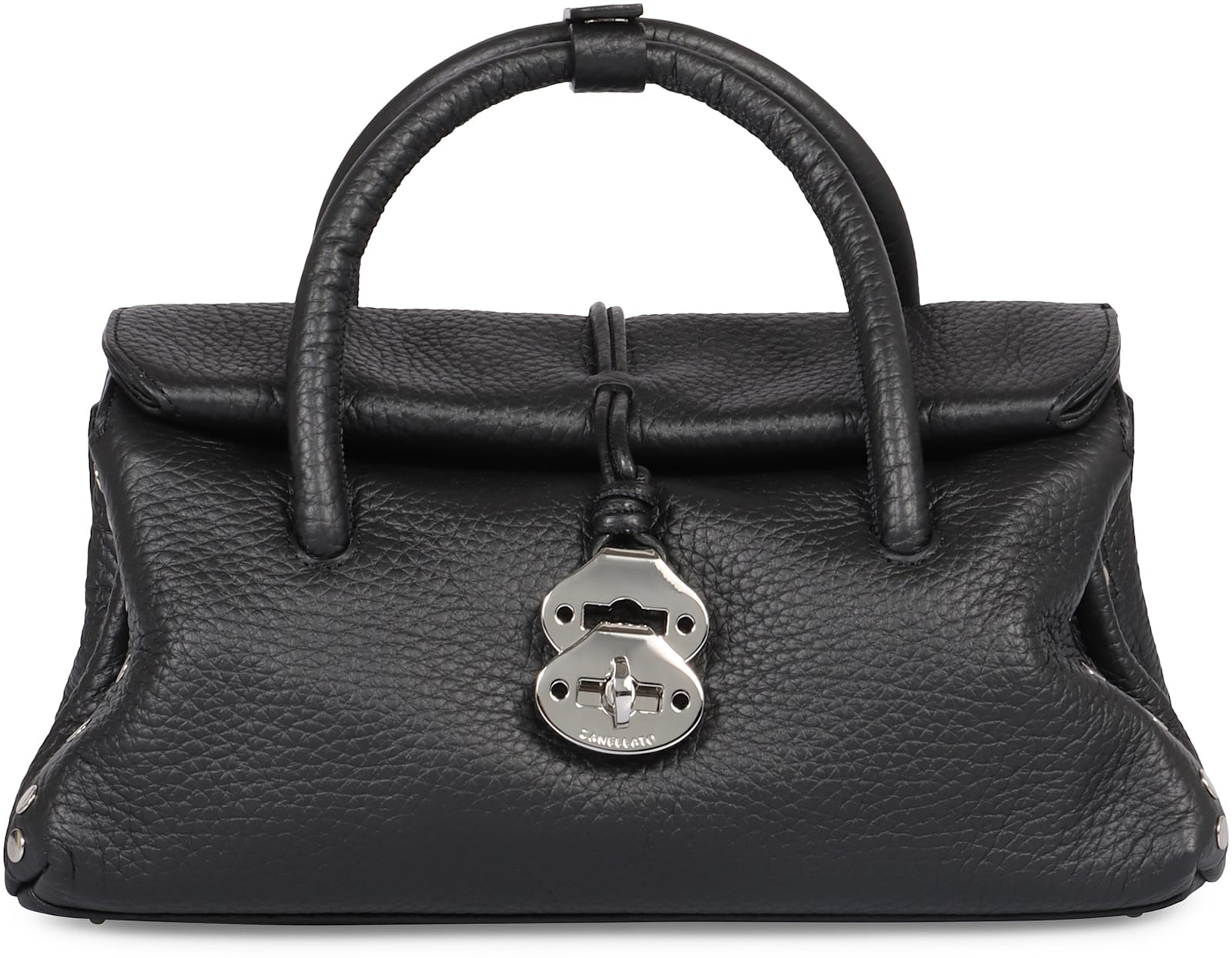 Zanellato Dotta Leather Handbag In Black