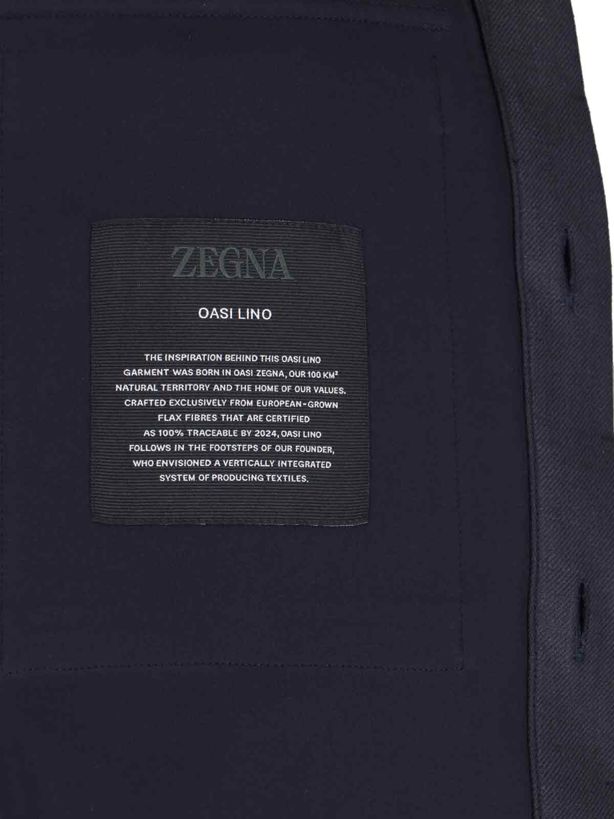 Shop Zegna Linen Shirt In Blue
