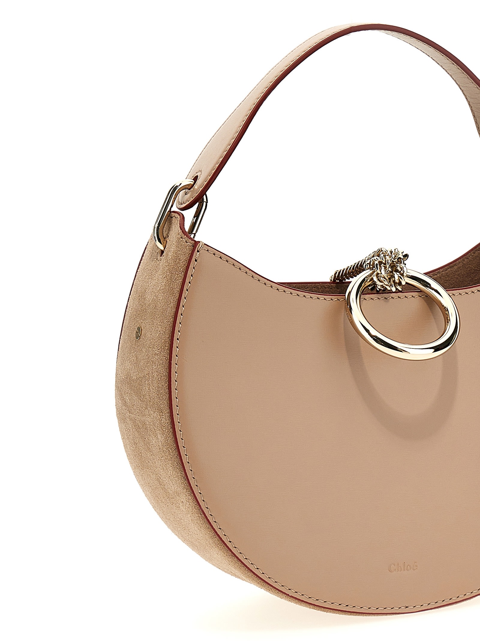 Shop Chloé Arlene Handbag In Beige