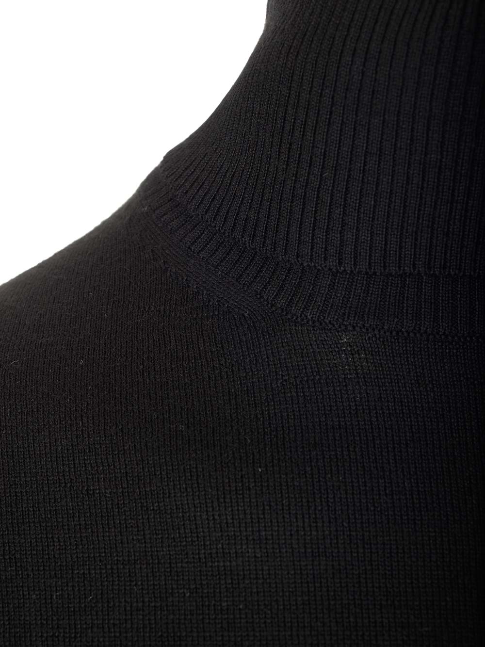 Shop Ami Alexandre Mattiussi Turtleneck Rib Trim Logo Jumper In Black