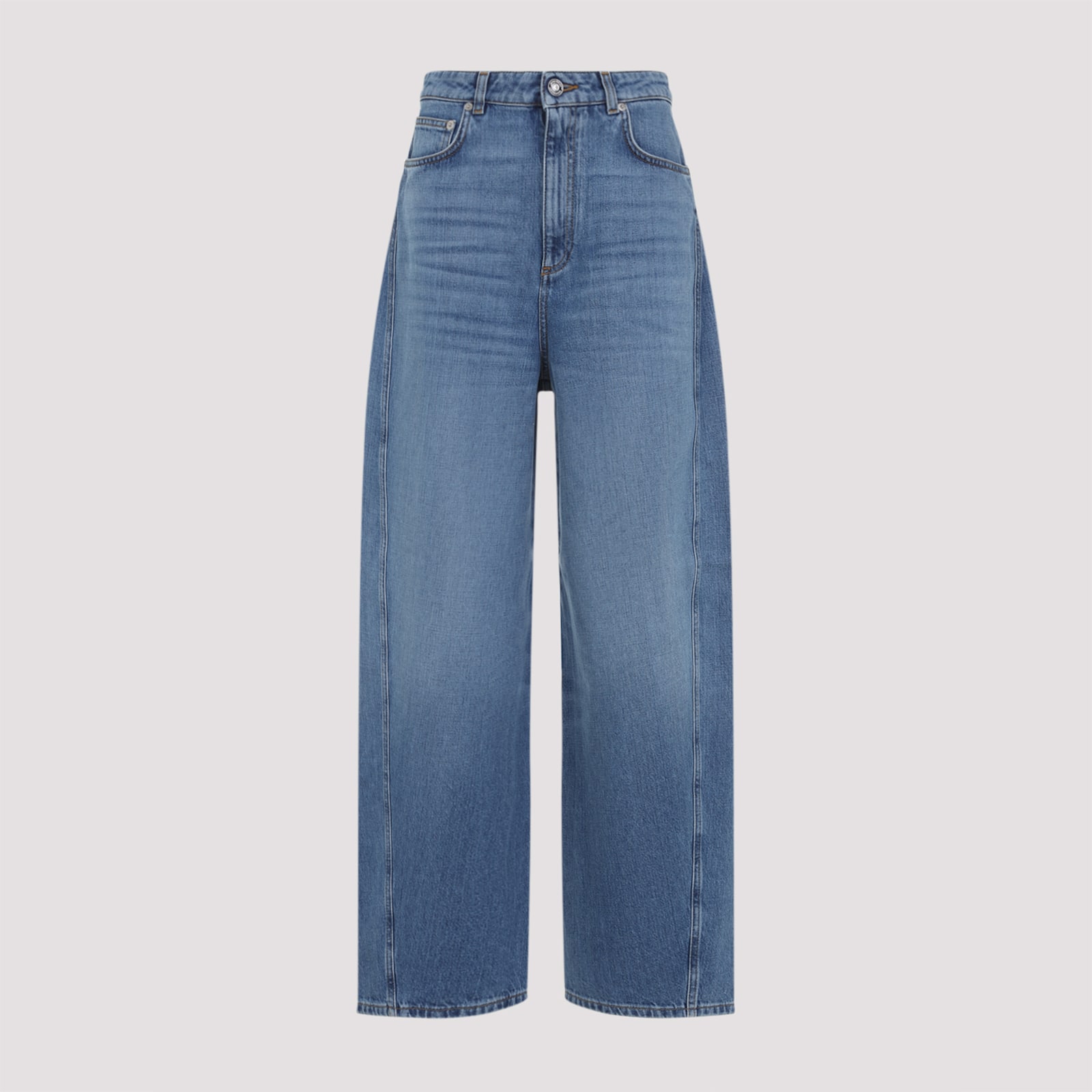 Givenchy Cocoon Pants In Washed Denim In Blue