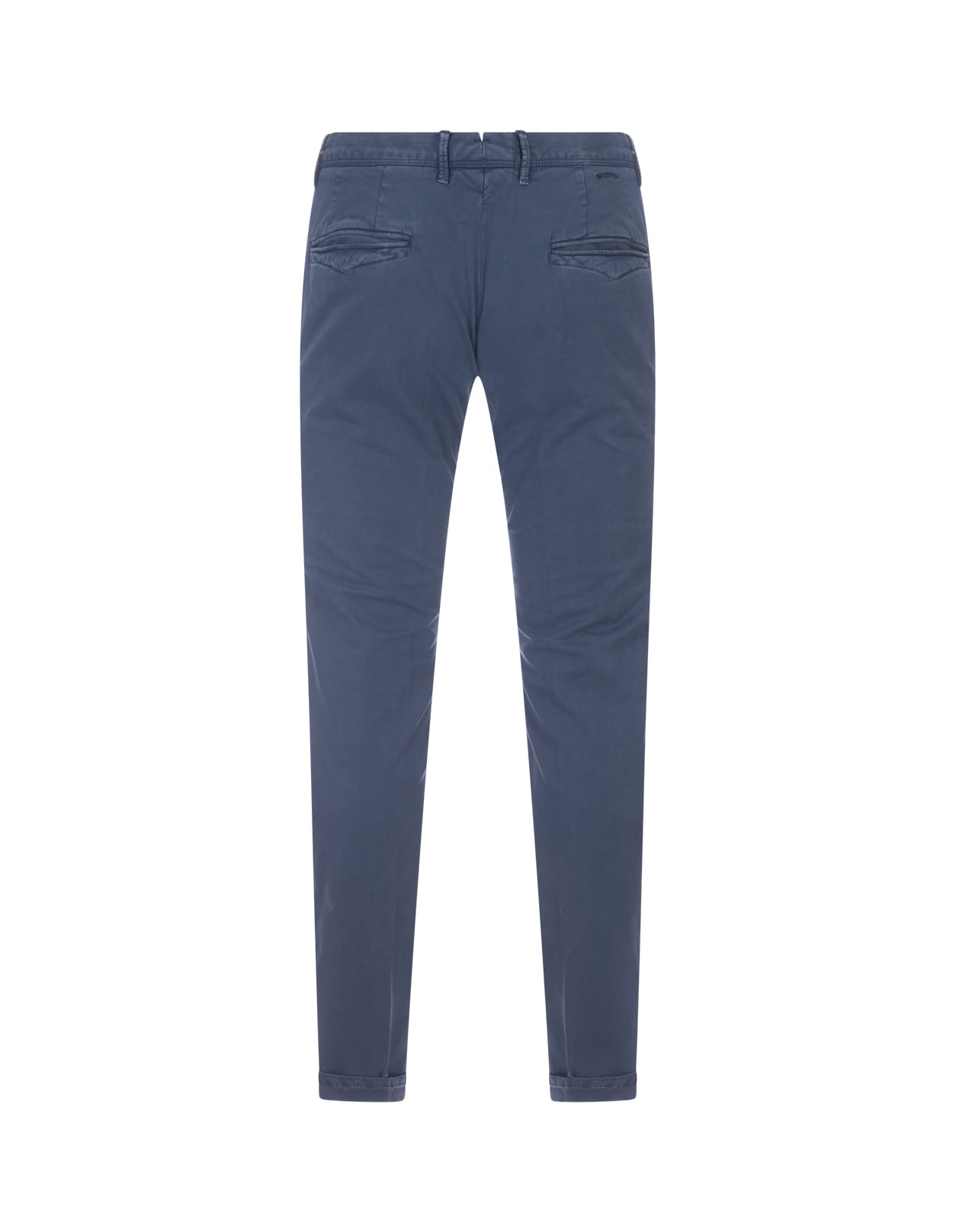 Incotex Blue Stretch Gabardine Slim Fit Trousers