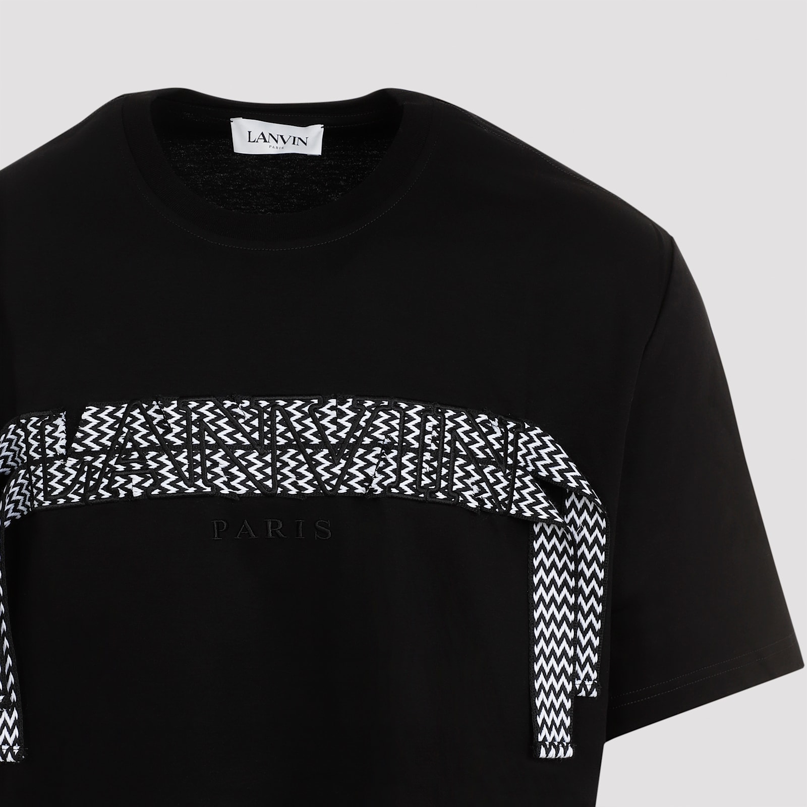 Shop Lanvin Curb Lace T-shirt In Black