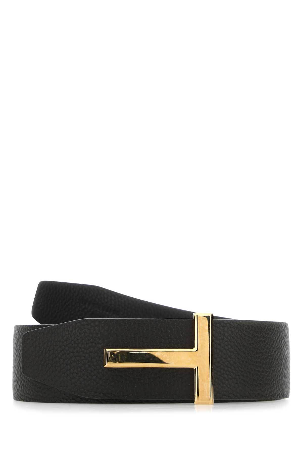Shop Tom Ford Dark Brown Leather Belt In 3bn06