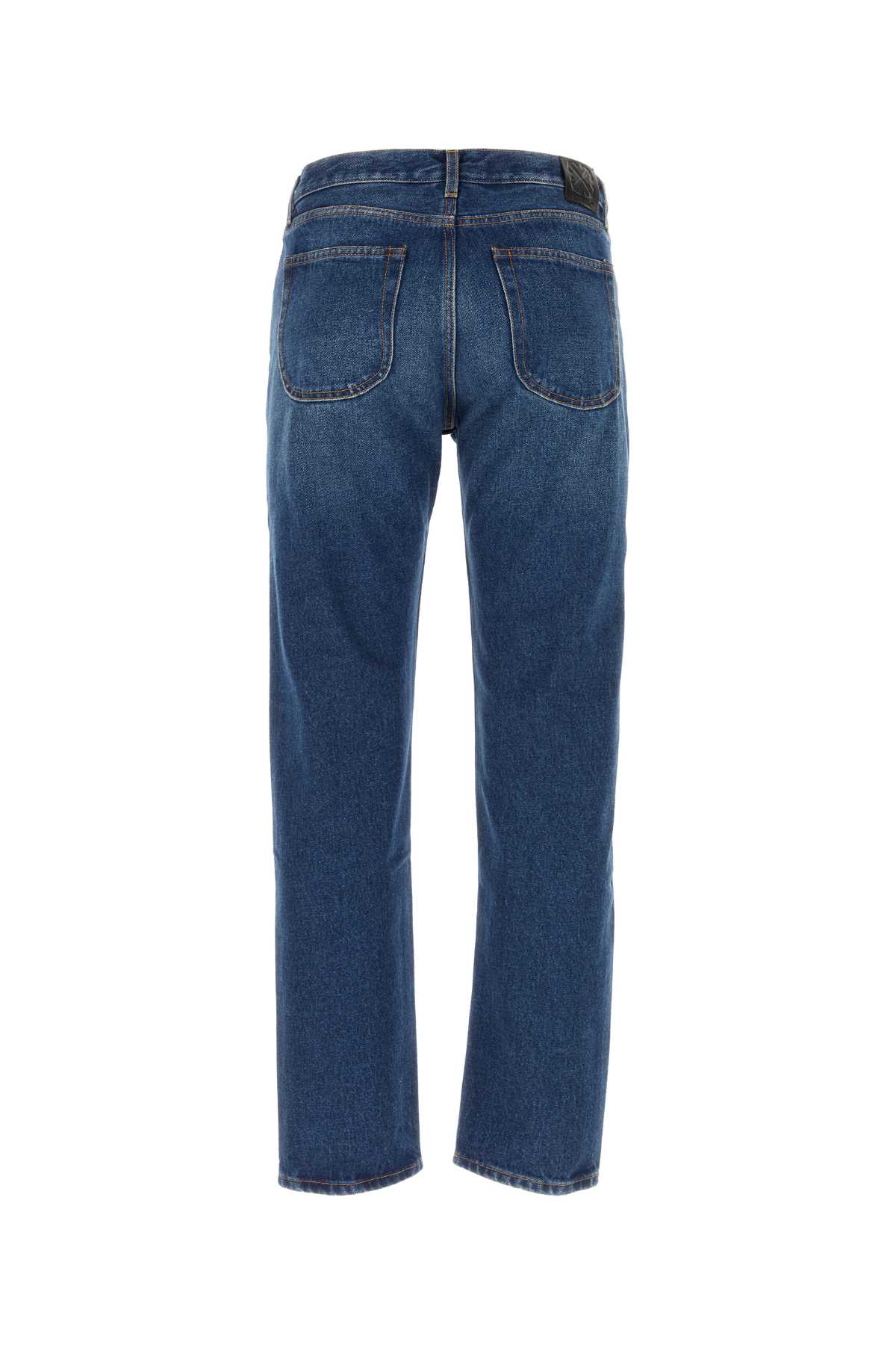 Shop Off-white Denim Jeans In Mediumblu