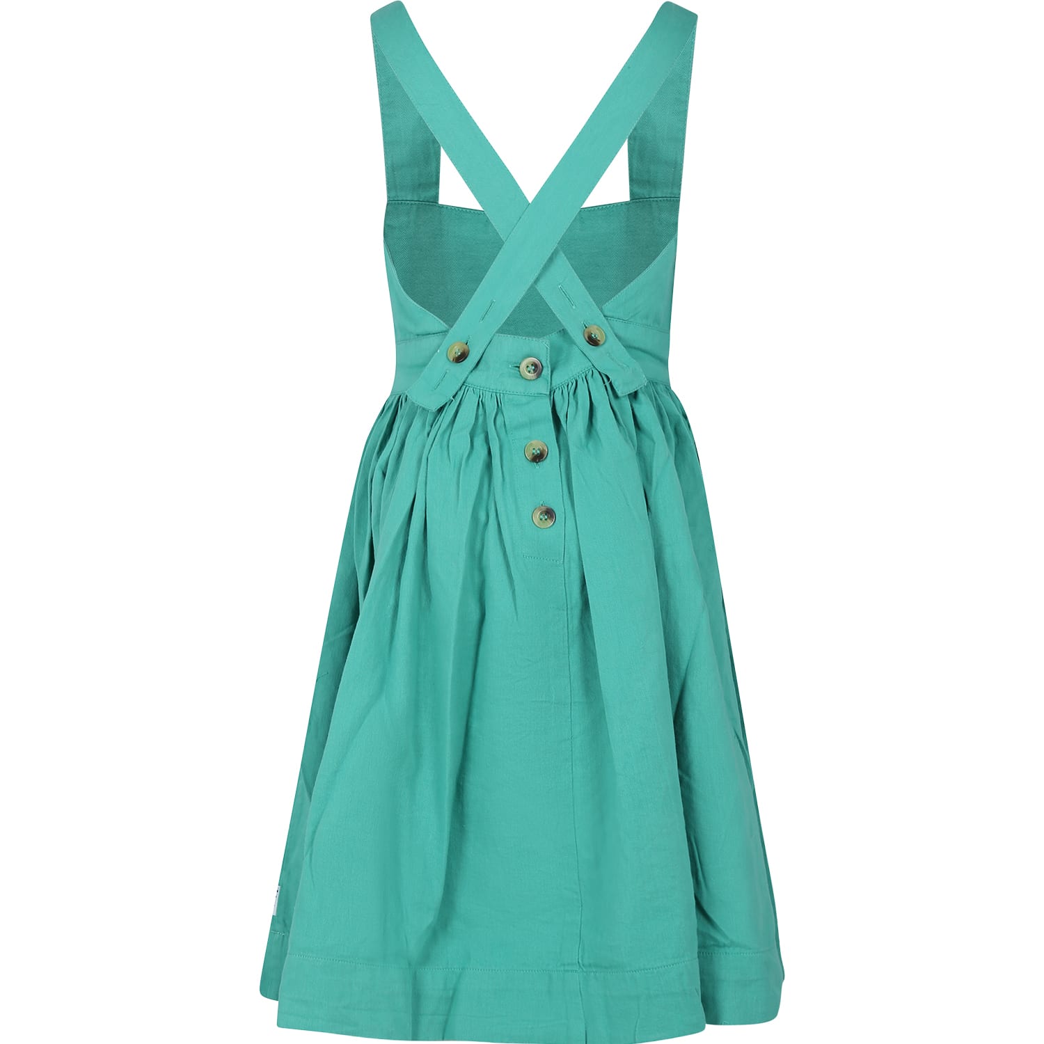 Shop Molo Green Casual Dress For Girl