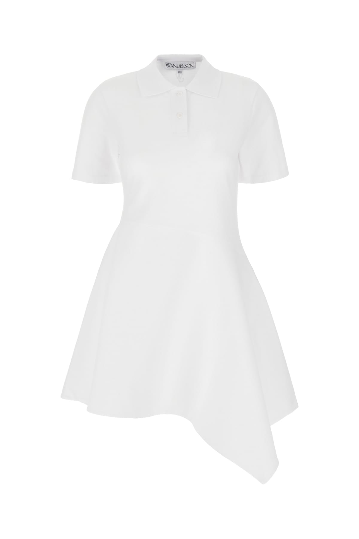 Jw Anderson White Piquet Polo Dress