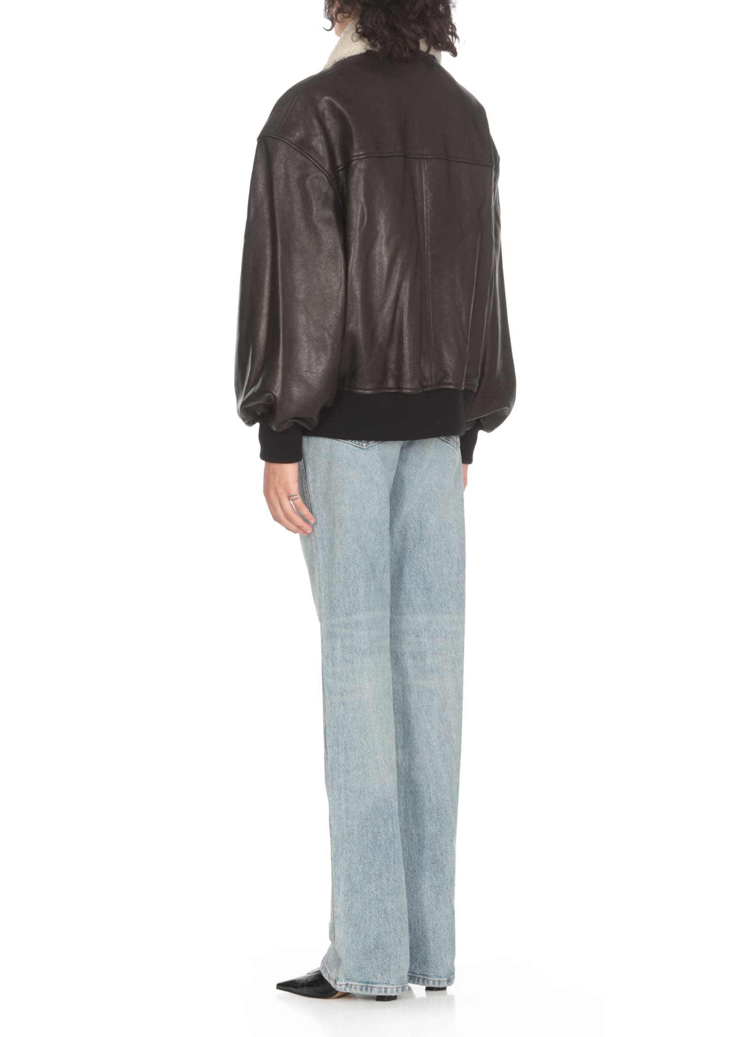 KHAITE LEATHER SHELLAR JACKET