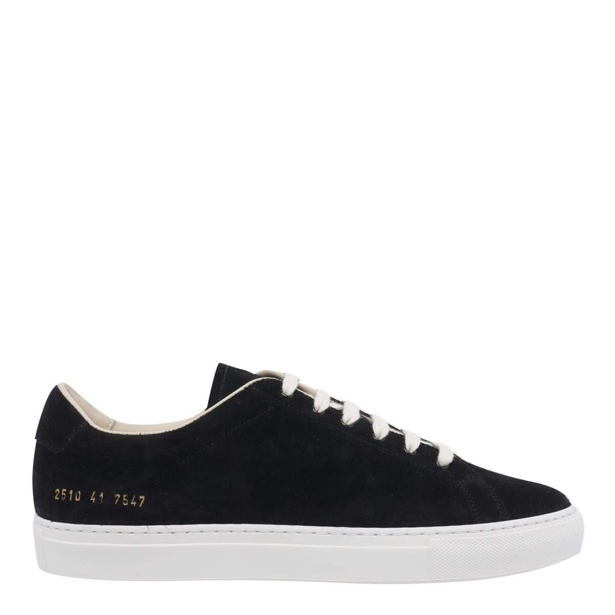 Common Projects Suede Low Top Sneakers With Rubber Sole In Black