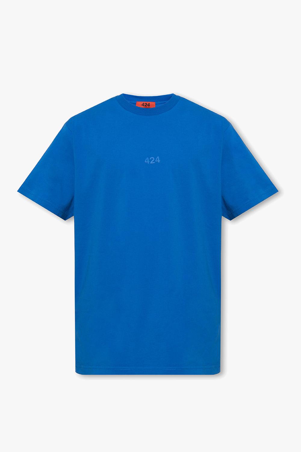 Fourtwofour On Fairfax T-shirt With Logo In Blu