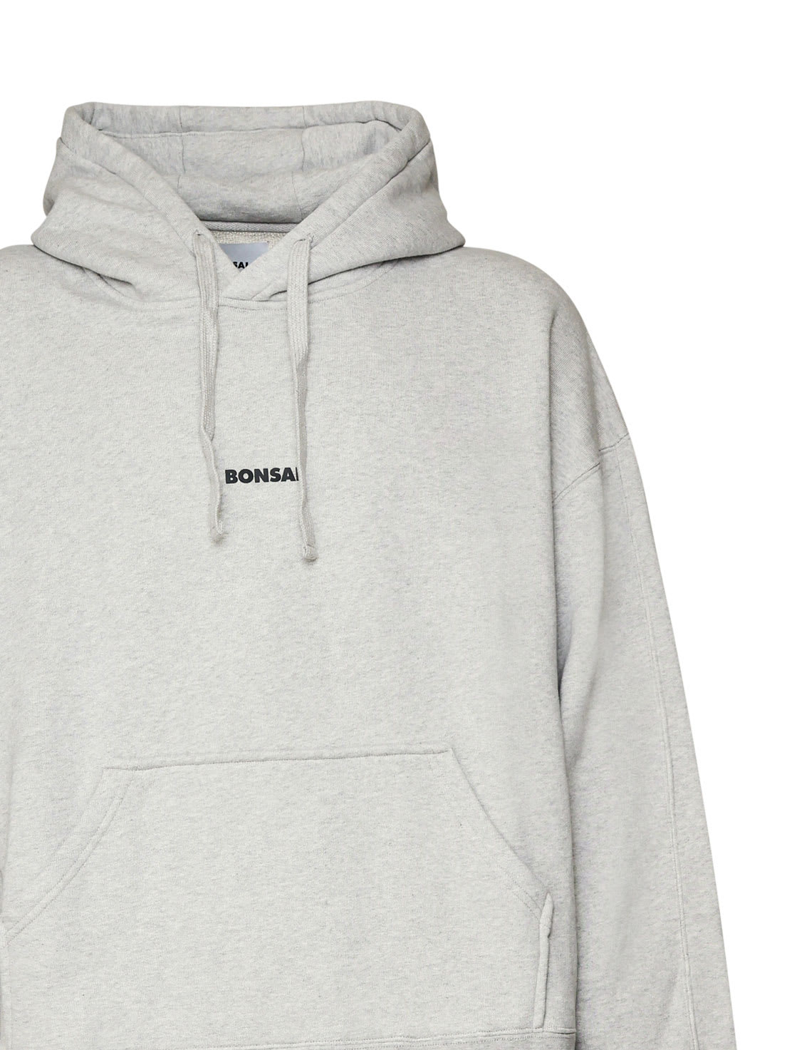 Shop Bonsai Cotton Sweatshirt With Drawstring In Grey