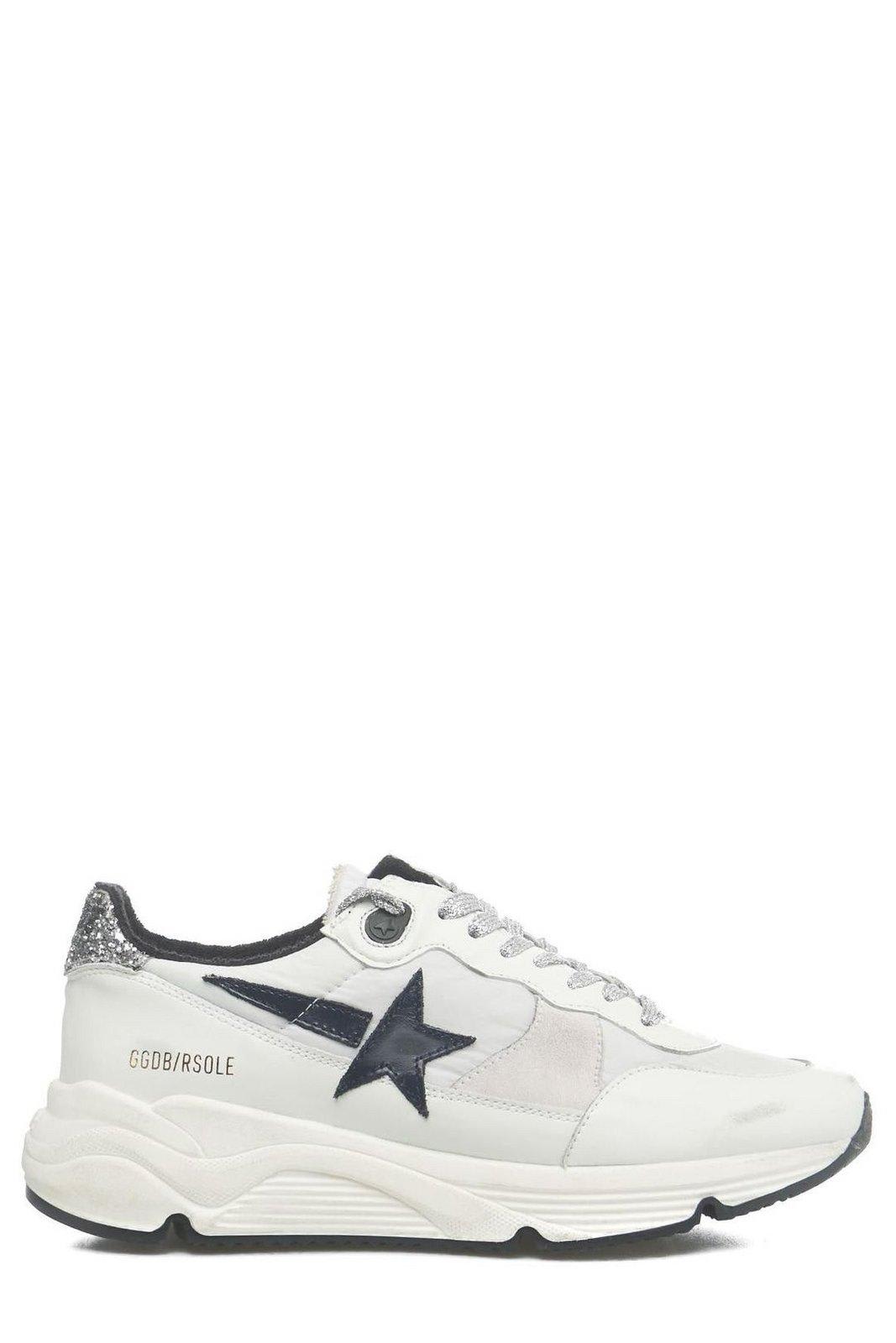 Shop Golden Goose Running Sole Sneakers In Optic White/white