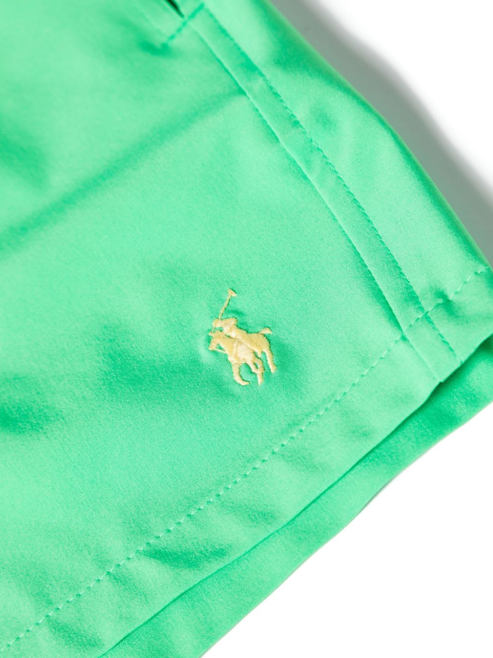 Shop Ralph Lauren Green Swim Shorts With Embroidered Pony