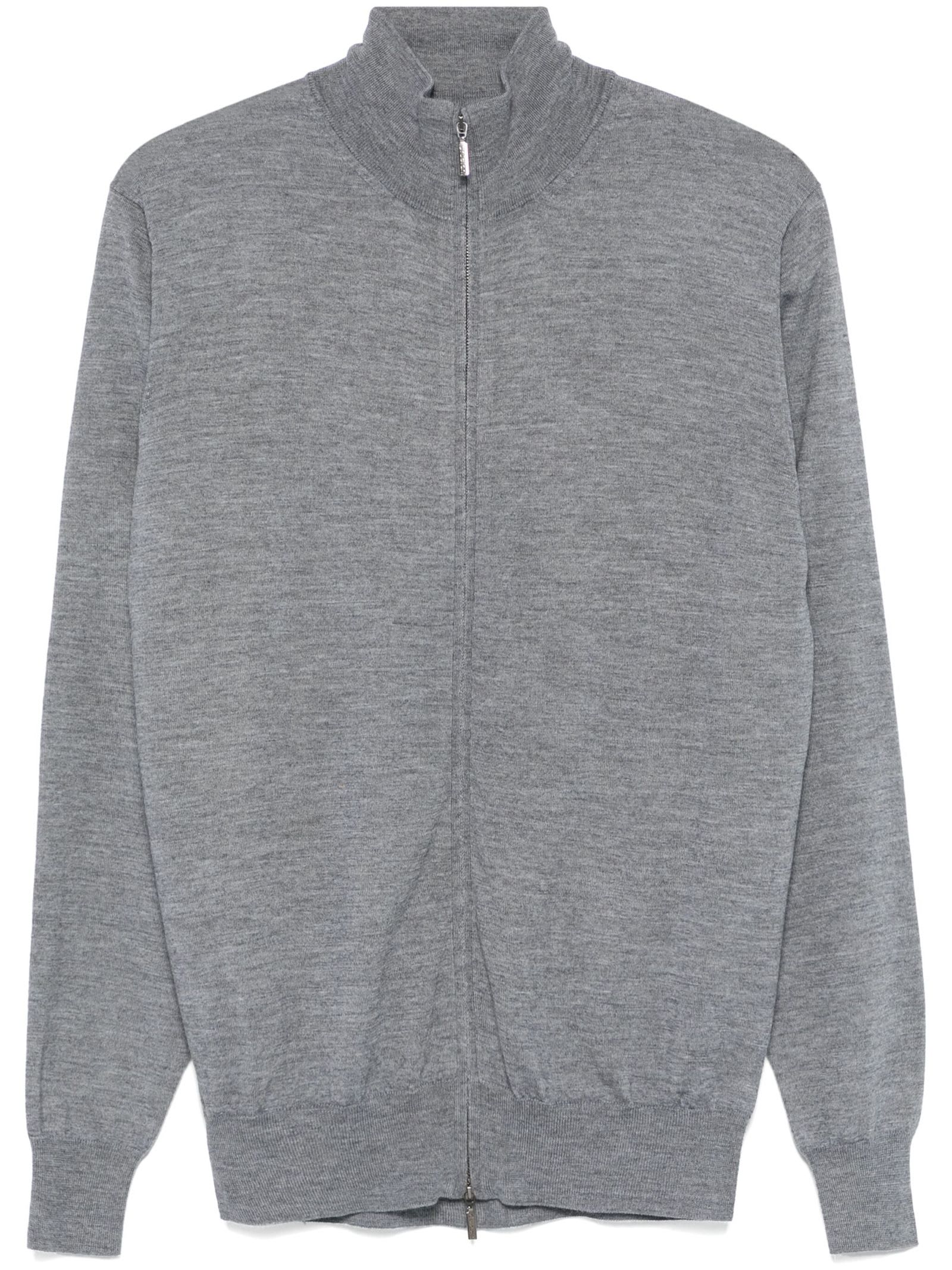 Grey Wool Cardigan