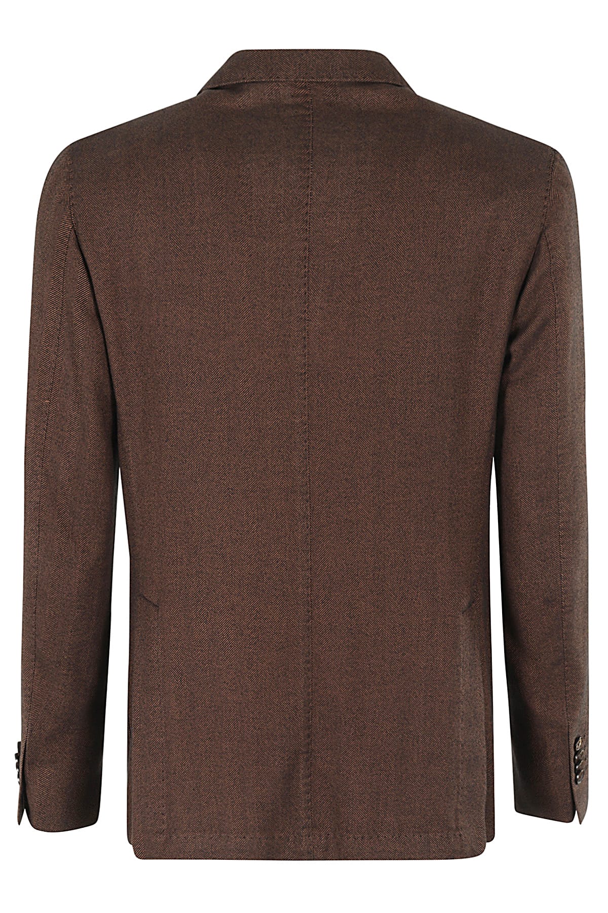 Shop Luigi Bianchi Mantova Giacca Cotone Cashmere Spinata In Tabacco