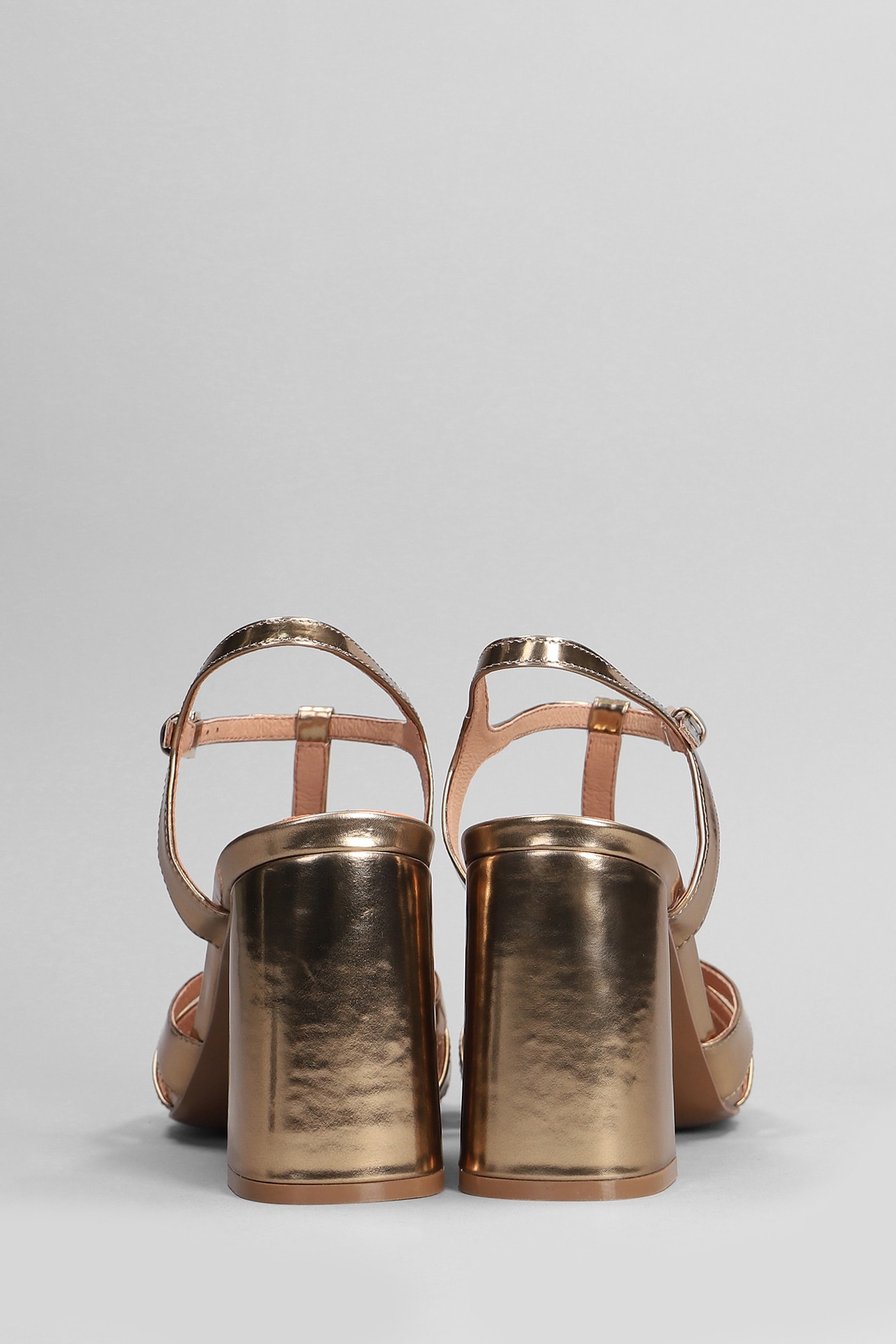 Shop Bibi Lou Azalea Sandals In Gold Leather
