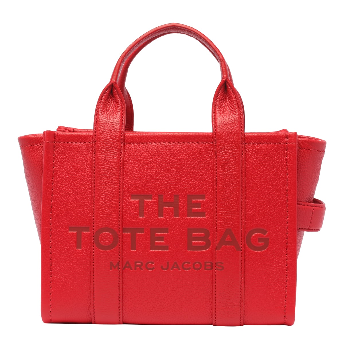 Marc Jacobs The Leather Small Tote Bag In Rosso