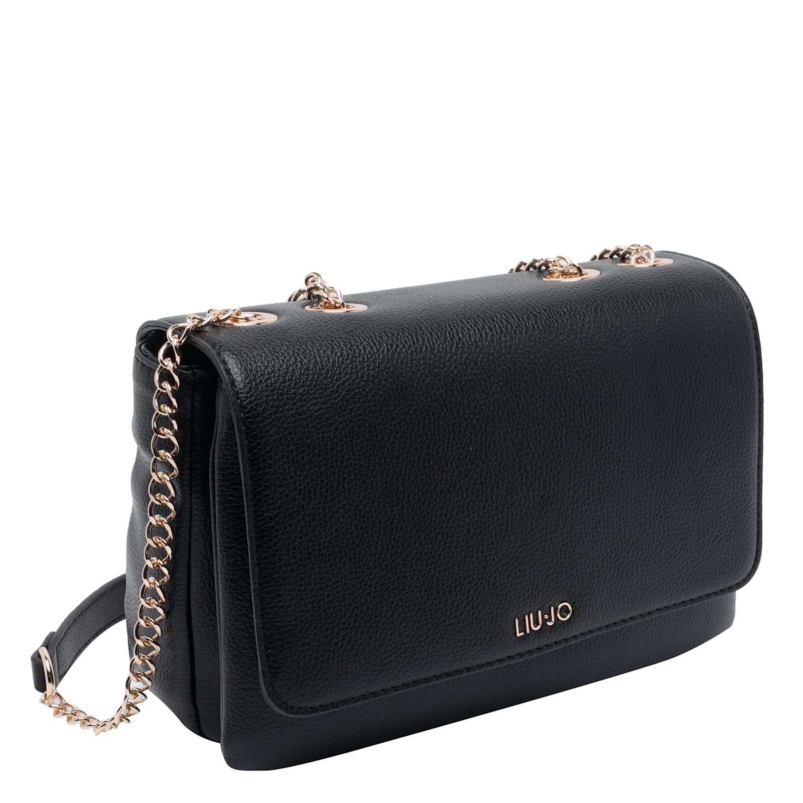 Liu •jo Logo Shoulder Bag In Black