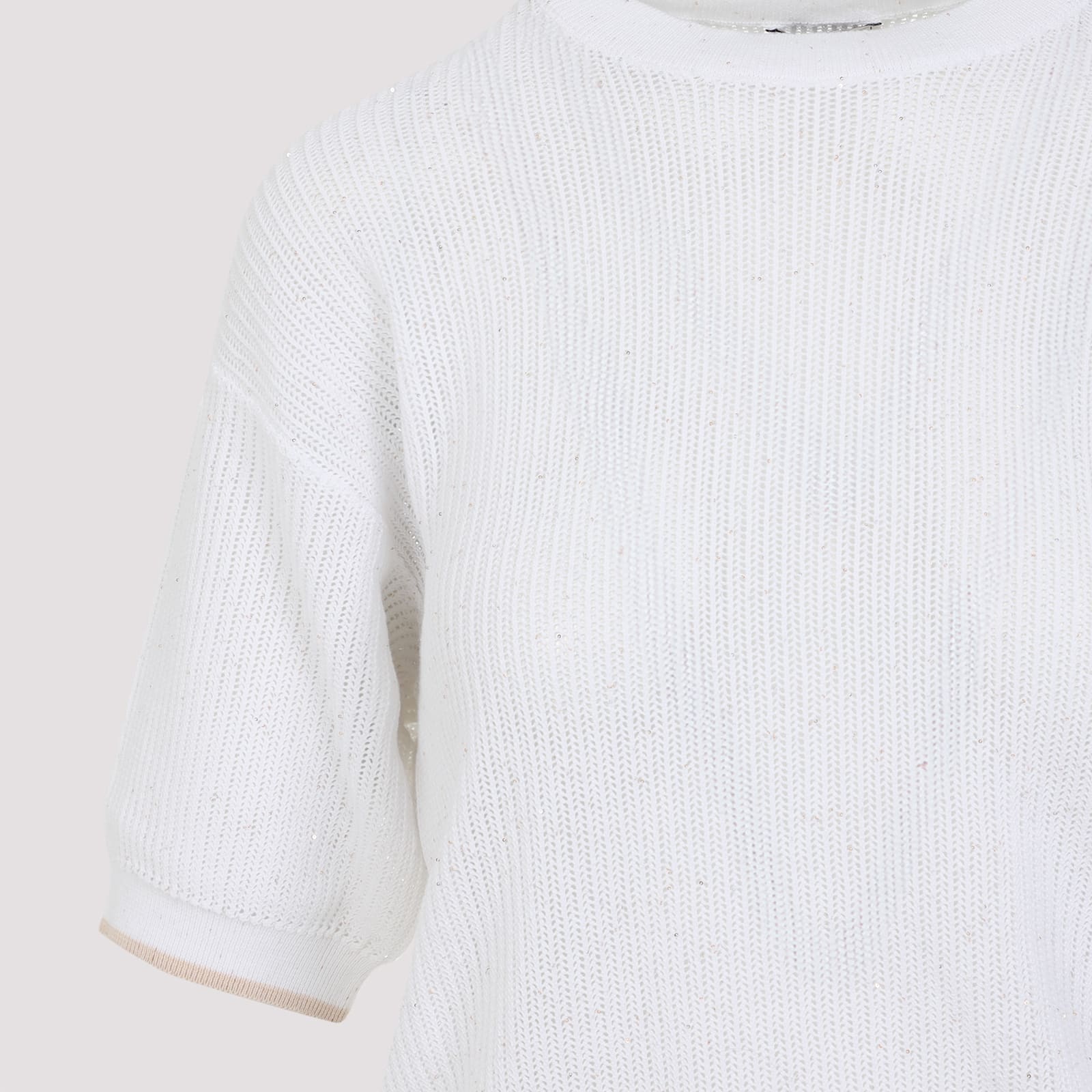 Shop Peserico Tricot Sweater In Bianco