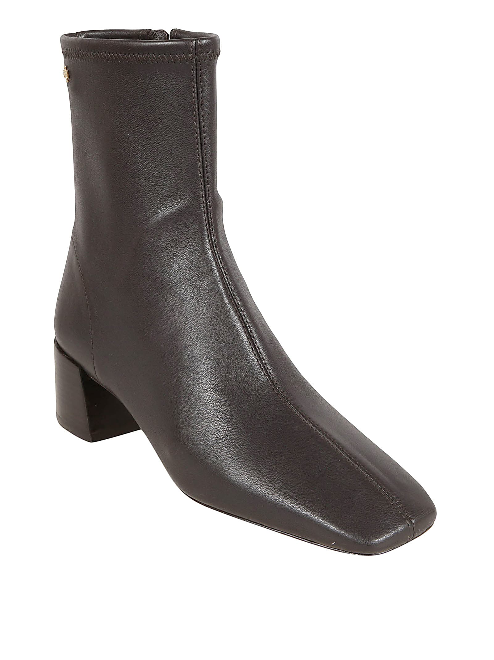 Tory Burch Leather Ankle Boots In Brown