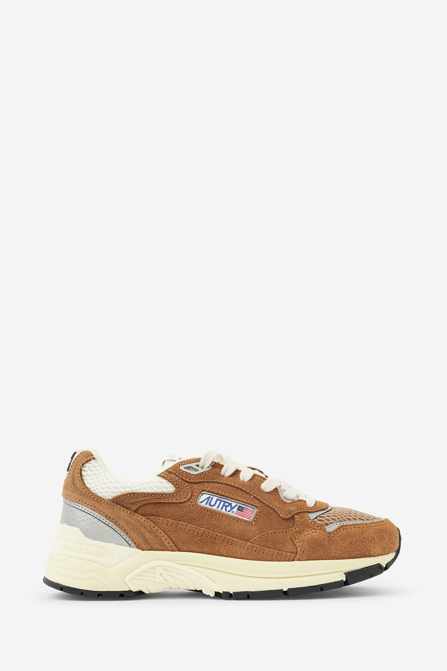 Autry Cigar Suede And Mesh Sneakers In Neutral