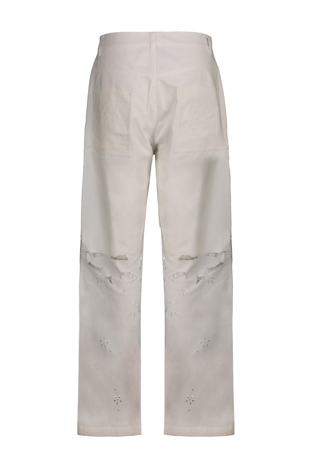 Shop Marine Serre Wide Leg Pant In Regenerated Household Linen