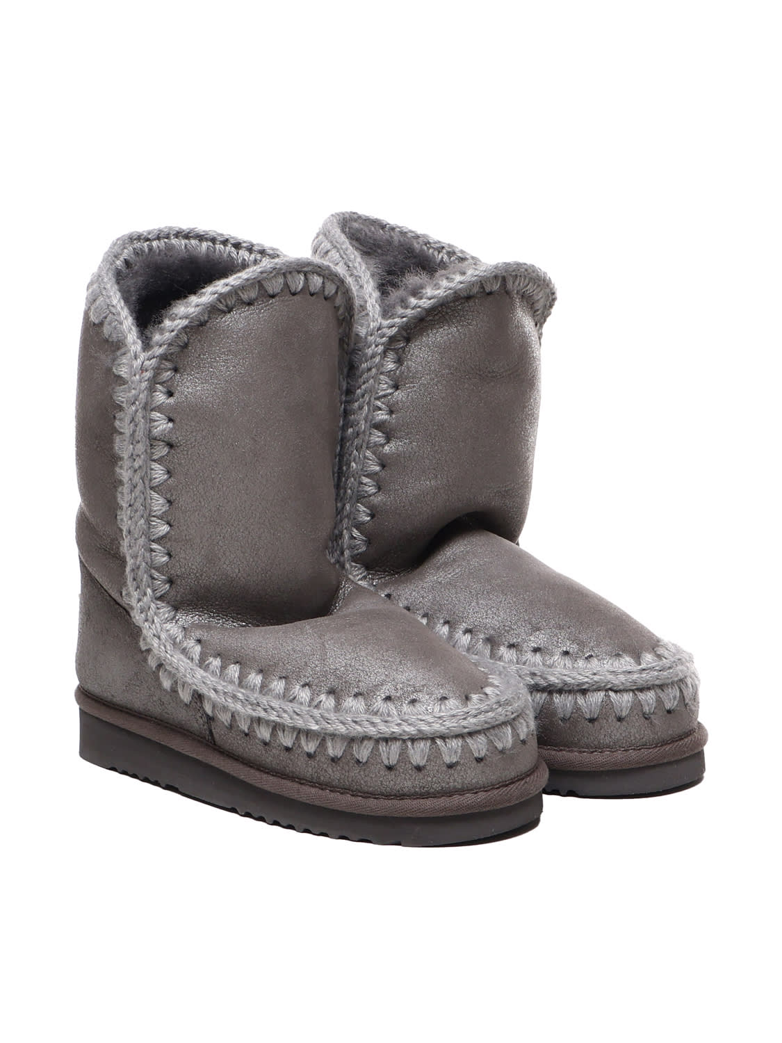 Shop Mou Eskimo Boots 24 In Grey