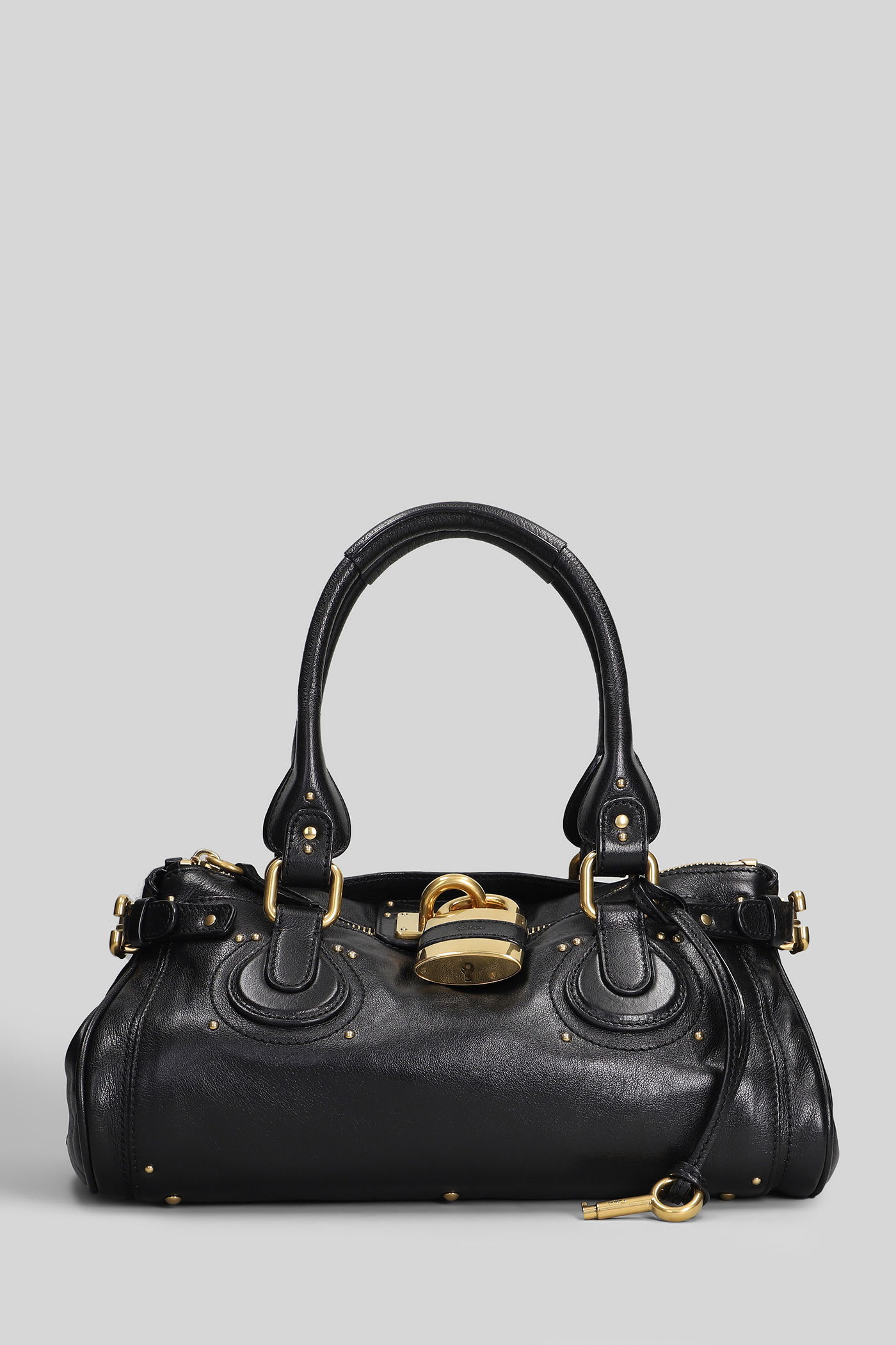Chloé Paddington Shoulder Bag In Black Leather In Black