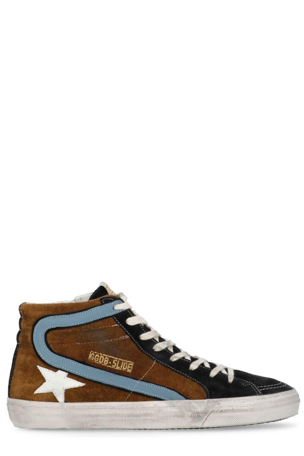 GOLDEN GOOSE SLIDE HIGH-TOP LACE-UP SNEAKERS