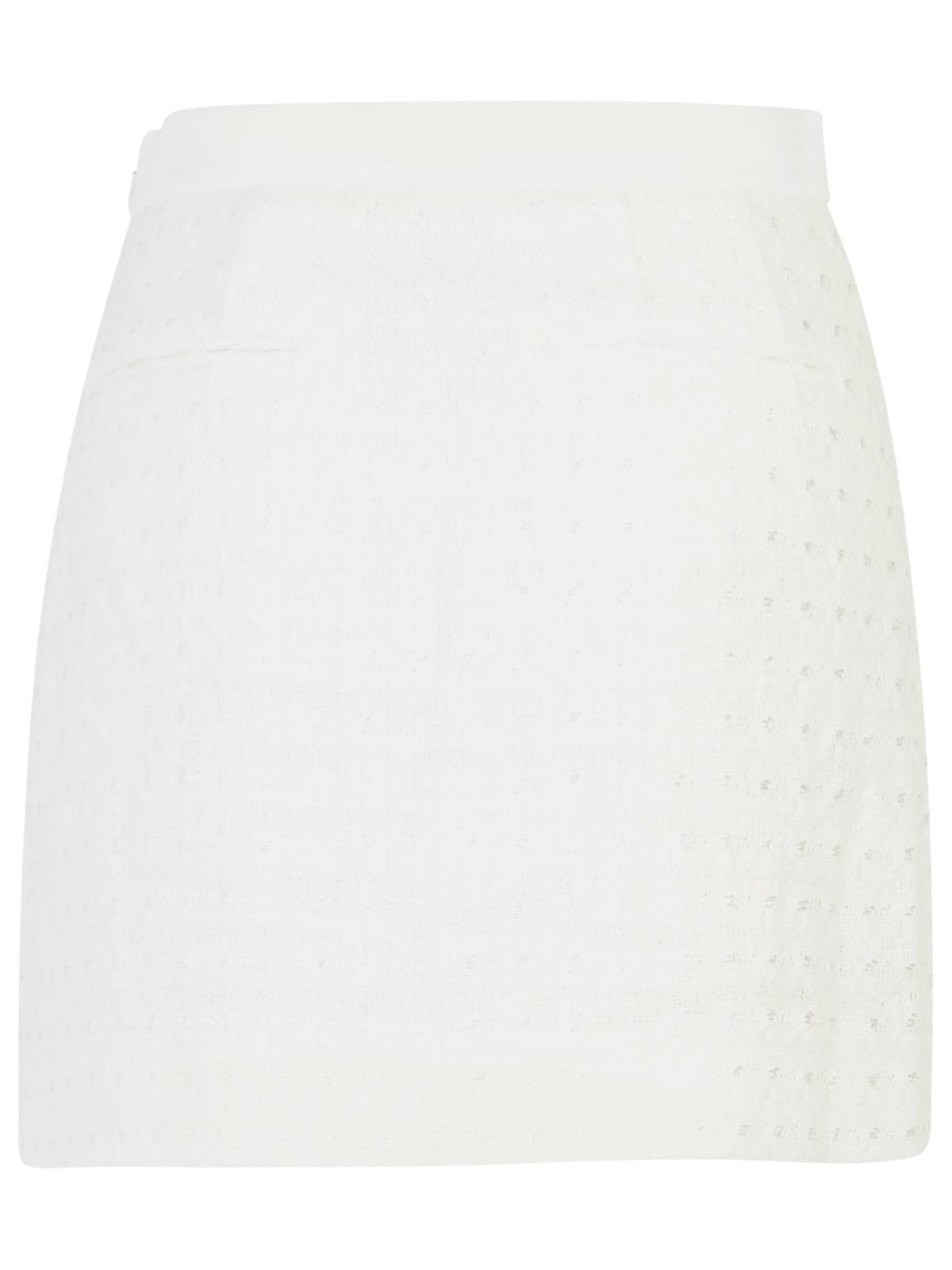 Shop Casablanca White Cotton Blend Miniskirt